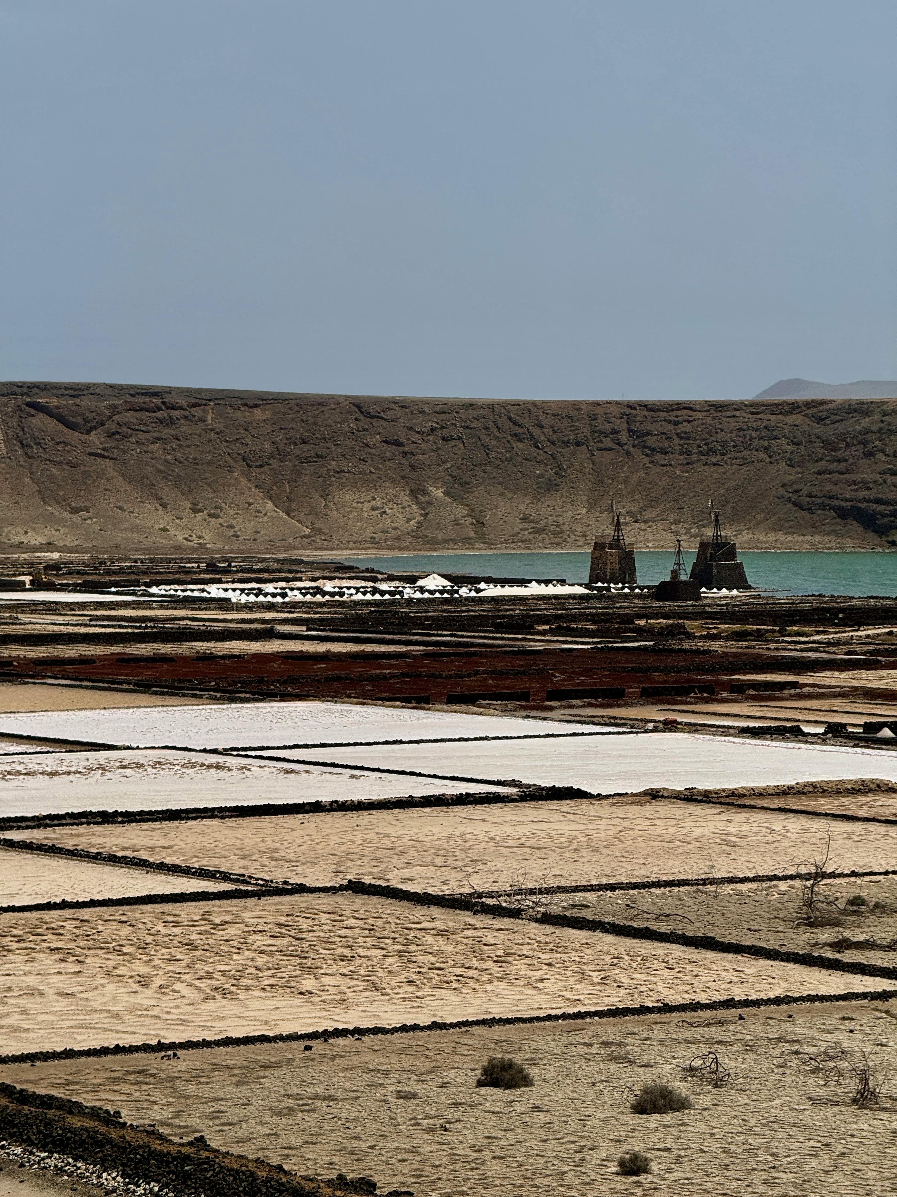 Salinas de Janubio artisanal salt flats in Lanzarote